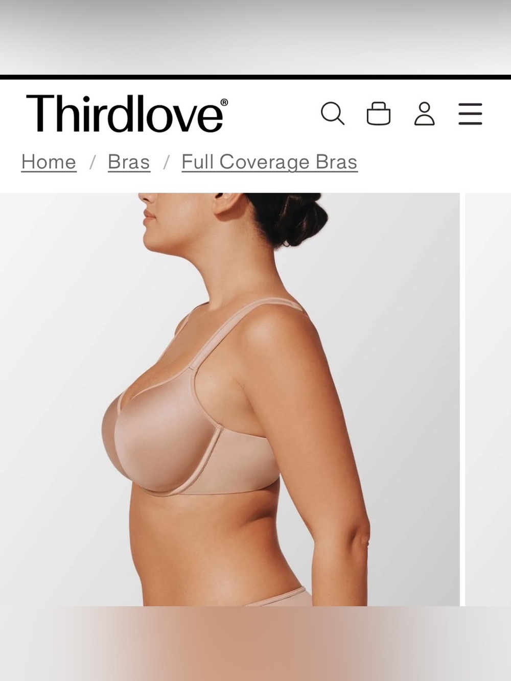 ThirdLove taupe 24/7 perfect Coverage Underwire Bra - Picture 2 of 16